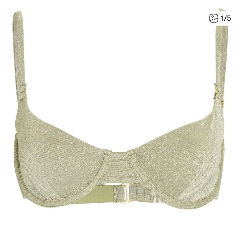 NWT! WeWoreWhat Vintage Bra Top in Glitter Sage Size SMALL